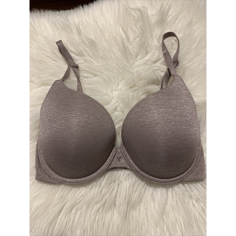 victoria secret padded perfect coverage bra 32DD dark beige guc